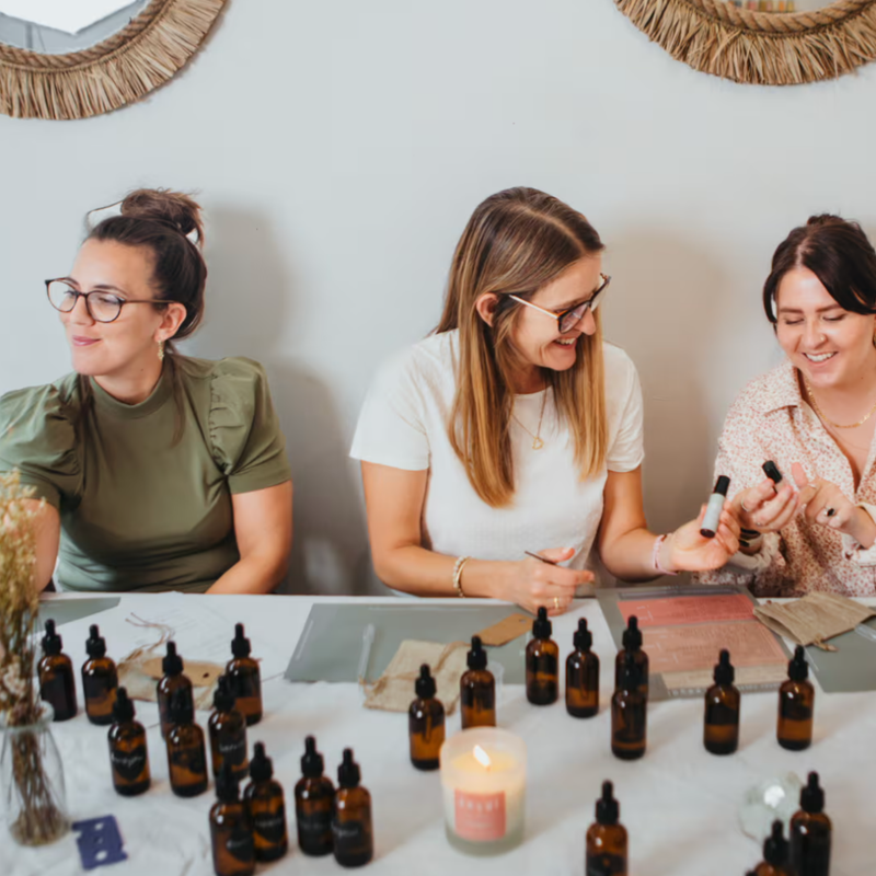 Pure essential oils arranged for a beginner's guide.