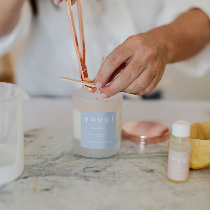 Making a candle by hand as a slow-living ritual.