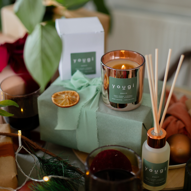 Autumn botanicals and warming essential oils.