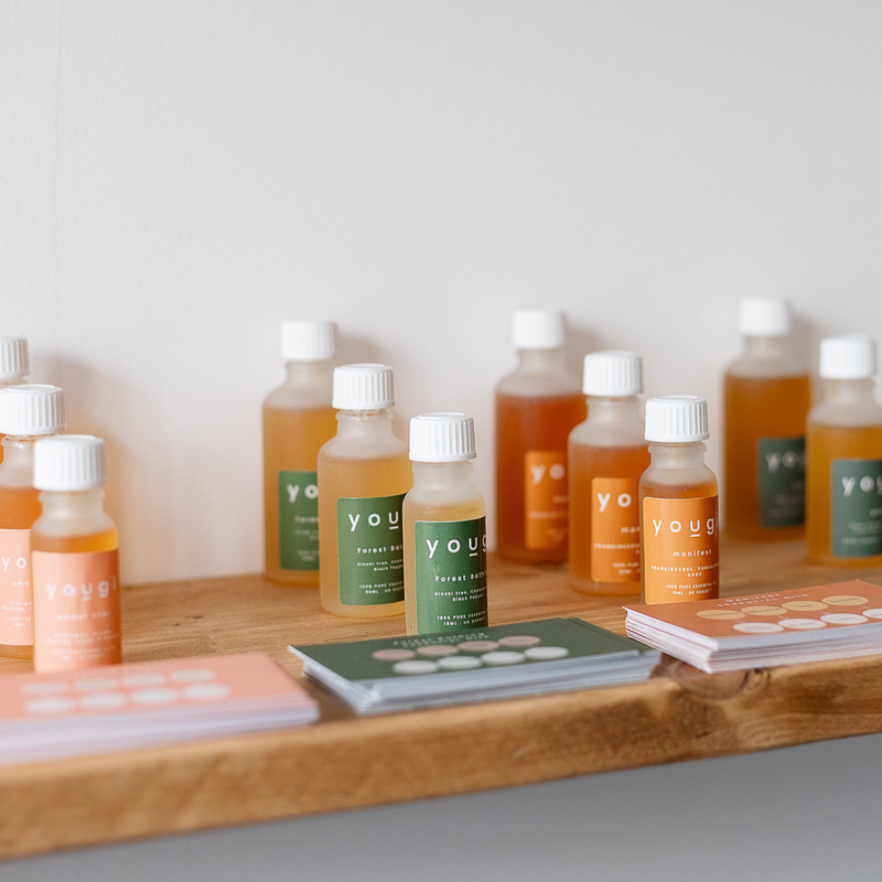 Uplifting essential oils for a brighter mood.