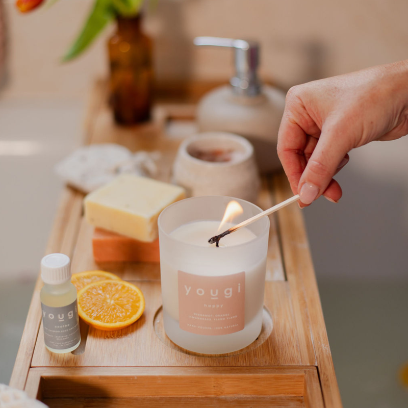 Seasonal botanicals and oils for changing weather.