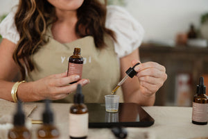 Dropping vetiver into a blend at the Yougi bench