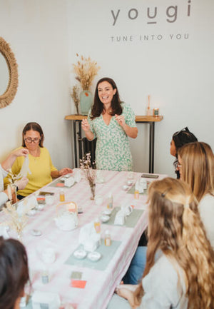Bath bomb making workshop at the Yougi studio