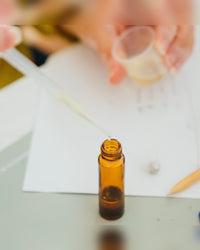 Roller ball bottles filled from the Woody Sweet perfume kit