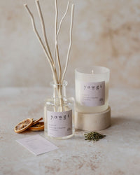 Happy candle in frosted white glass, Yougi
