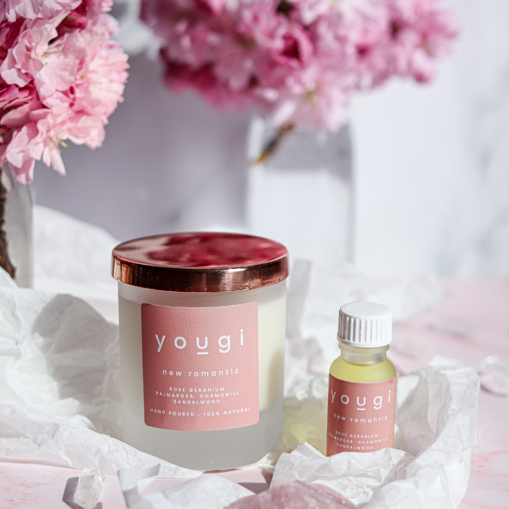 New Romantic Candle and essential oil